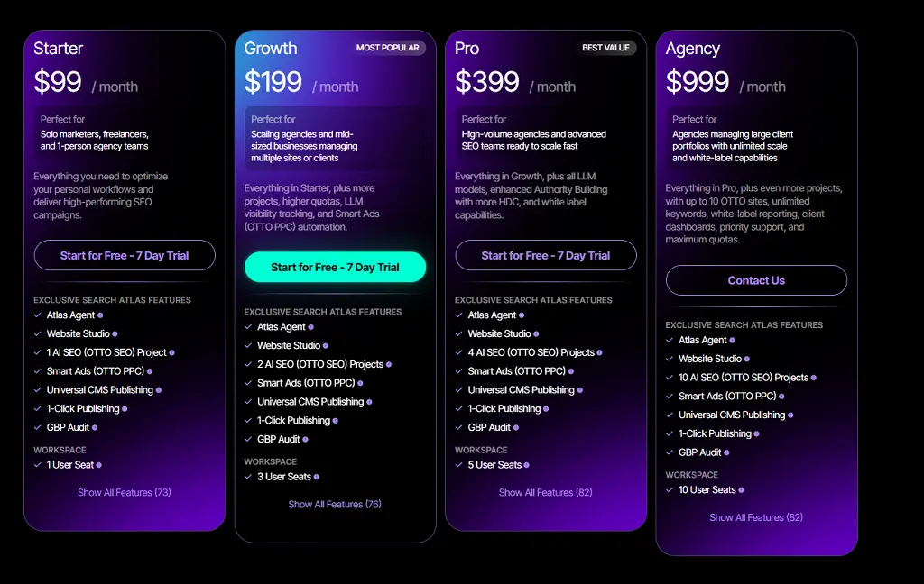 Search Atlas Pricing