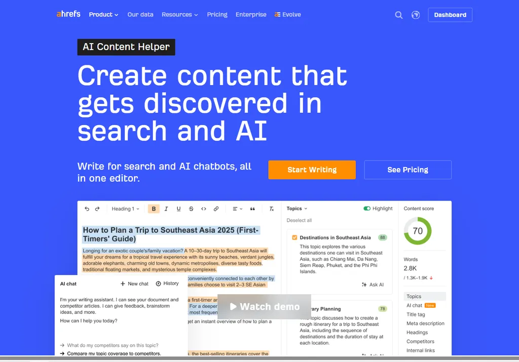 Ahrefs AI Content Helper Review