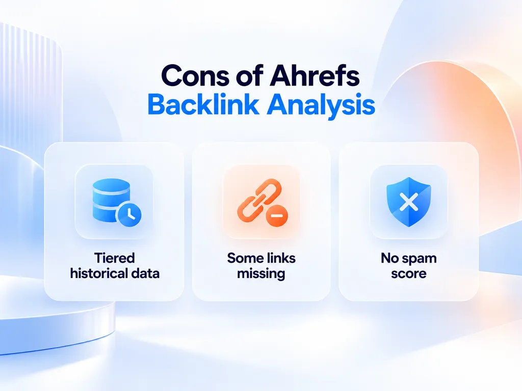 What are the cons of Ahrefs backlink analysis