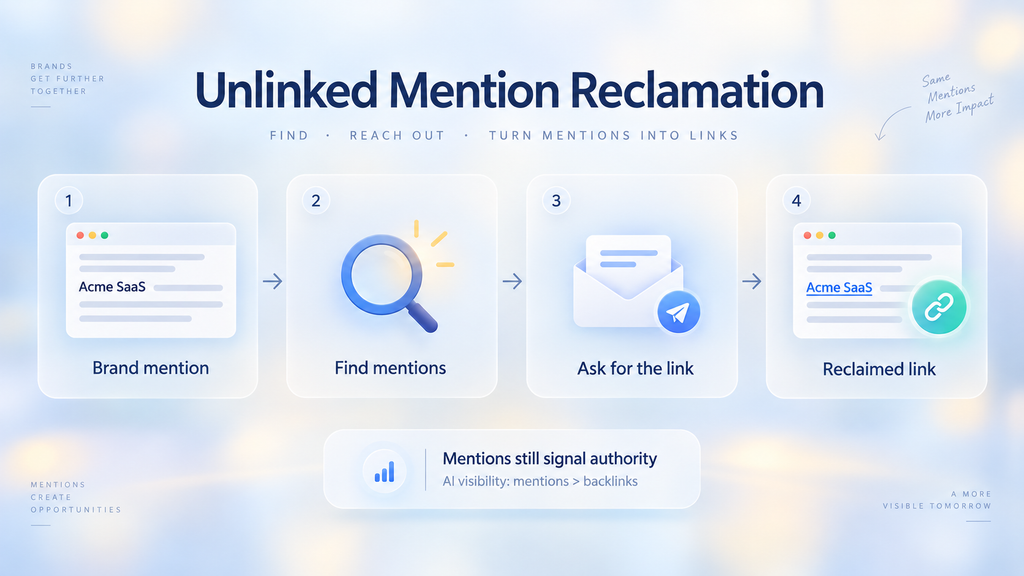 Unlinked mention reclamation (SaaS SEO)