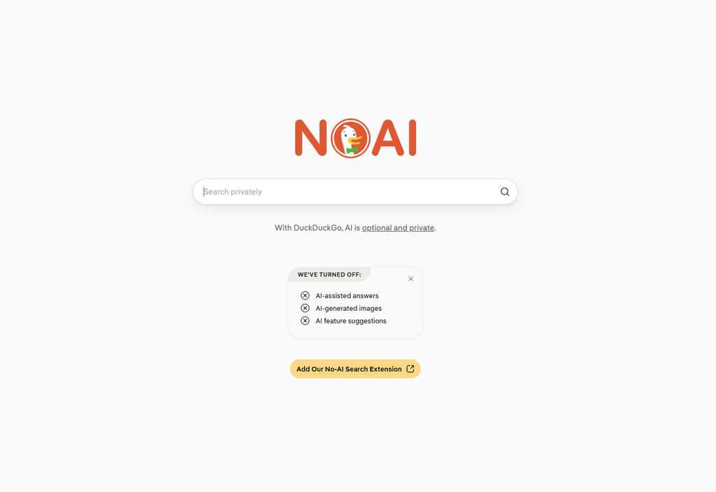 DuckDuckGo NoAI